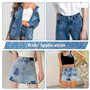 UKOFEW 5 Rouleaux Patch Thermocollant Jean,8 x 50cm Tissu Thermocollant Jean avec accessoires de couture,Patchs Thermocollants A