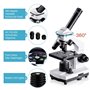 BEBANG 100X-2000X Microscope pour Enfants Adultes, Professionnel Biologique Microscope pour Etudiants Scolaire Laboratoire