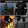 MOLIMOLI Lot de 6 pinces à pantalon de vélo - Bandes réfléchissantes élastiques avec fermeture Velcro pour une sécurité maximale