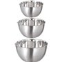 FAB4HOME Lot de 3 Bols Mélangeurs en Acier Inoxydable Saladier avec Bec Verseur et Mesure Bol en inox Bol de Cuisine 1