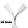 Hoembpn Lampe Douille E27 avec Interrupteur，Adaptateur Prise EU Plug avec Bras 20cm 360 réglable pour E27 LED Ampoule,Lampe de C