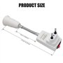 Hoembpn Lampe Douille E27 avec Interrupteur，Adaptateur Prise EU Plug avec Bras 20cm 360 réglable pour E27 LED Ampoule,Lampe de C