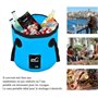 Sonlpe 20L Seau Pliable PVC Pour Pêche, Portable, Largement Utilisé À L'Intérieur, À La Plage Et Dans D'Autres Scénarios - Bleu