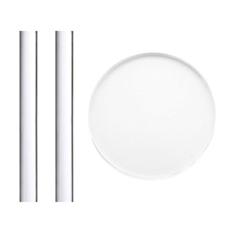 YSJCHEBS Rouleau À Pâtisserie en Acrylique 2 Pièces Et Plateau Rond en Acrylique 1 Pièce