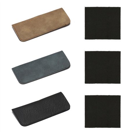 EHDWXVZM Lot De 3 Étuis À Lunettes En Cuir Souple