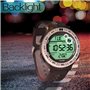 Pédomètre Montre-Bracelet Homme sous-Marin Montre de Plongée 10 ATM Etanche avec Fonction de Chronomètre de Tour et Réveil, Form