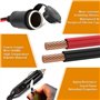 5M Rallonge Allume-Cigare,Câble D’Extension pour Allume Cigare,12 V/24 V Prise allume-cigare avec Fusible 15A/16 AWG DC Rallonge