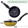 RoDzj Mini Wok Party Set 6 Pièces Ø12cm Revêtement Antiadhésif Small Wok avec Isolation Poignée pour le Tablegrill Mini Crépière