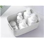 Bgfuni Lot de 8 Panier de Rangement en Plastique Blanc, Panier avec Anse pour Placards Empilables, Cuisine, Chambre,Salle de bai