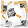 Lectorias 2 Pièces serre joint angle à 90 degrés, menuisier outillage, etau Alliage d'Aluminium, serrage angulaire avec Mâchoire