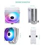 TR AssassinX120 SE WHITE ARGB refroidisseur d’air CPU, 4 caloducs, TL-C12CW-S PWM Quiet Fan CPU Cooler avec roulement S-FDB, pou