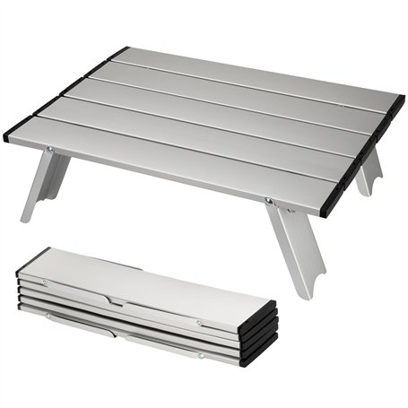 TINGJS Table de Camping Petite Table Exterieur Pliante en Aluminium Compacte Portable pour en Plein air Pique-Nique Plage Randon