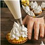 Lot de 5 Douille Patisserie Professionnelle avec Brosses de Nettoyage, Douille à garnir Inox pour Divers Desserts, Cupcake Puffs