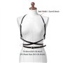 Berkelen Punk Taille Harnais Ceinture en Cuir pour Femmes Filles, Noir Corps Poitrine Chaîne Goth Gilet Ceinture Réglable Bijoux