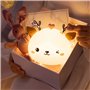 Blingbin - Veilleuse LED en forme de cerf - 7 couleurs de lumière - En silicone doux au toucher - Pour chambre d'enfant et de bé