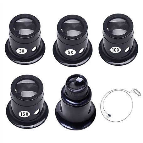 Btzthm 5 Pièces Loupes d'Horloger de Différentes Forces