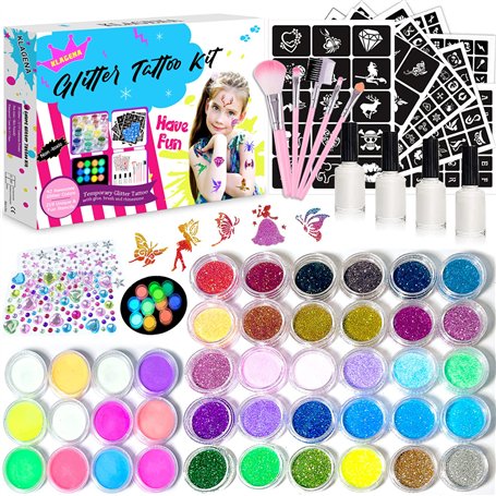 Kit Tatouage Paillettes Enfant Filles