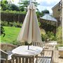 Plcnn Auvent de rechange pour parasol de terrasse - 3 m - 8 baleines - En polyester - Pour jardin, piscine, fête, plage
