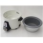 Cuiseur à riz persan avec tarte de riz Tahdig Tadig (6-10 personnes - 2,2 l - 900 watts - RCG-50T), Extérieur : blanc/vase : gri