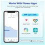 Diboniur Pèse-personne numérique avec graisse corporelle et masse musculaire avec application - Avec analyse de la graisse corpo