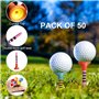 KALUROIL 50 PCS Tees de golf en caoutchouc durable - Couleurs variées - Accessoire professionnel pour golfeurs