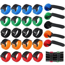 ANROI 25 Pack Sangles Canne à Pêche en 5 Couleurs - pour Canne Pêche