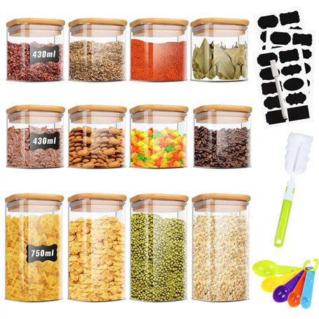 TAVADA Bocaux en Verre Lot de 12