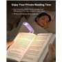 Mexllex Lampe de Lecture, Liseuse Lampe lecture pour lire au lit lampe livre lecture Rechargeable 3 Couleurs Protection des Yeux
