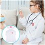 HENGBIRD Déguisement Docteur Enfant - Costume Jeux 4 Pièces - Set Avec Lab Coat, Tablier Infirmière, Chapeau et Accessoires - Jo