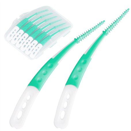 12 Pcs Brossettes Interdentaire avec Boîte en Plastique