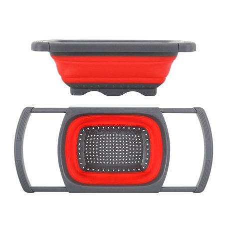 Itian Passoire Pliable en Silicone - avec Une poignées réglables pour Adapter à Tous Les puits