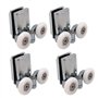 SmoothLY - Lot de 4 roulettes de porte de douche de 23 mm
