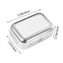 Mini cendrier portable carré en métal avec couvercle pour intérieur ou extérieur