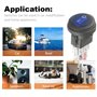 HUAREW bleu LED interrupteur rond électroluminescent KCD1-8 interrupteur à bascule étanche 12V 20A marine et divers éclairage ét