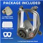 Masque Respiratoire Réutilisable avec Filtre, 6800 Masque a Gaz de Protection Respiratoire, Masque Anti Poussiere pour Peinture,