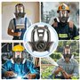 Masque Respiratoire Réutilisable avec Filtre, 6800 Masque a Gaz de Protection Respiratoire, Masque Anti Poussiere pour Peinture,