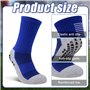 CZAYEFNH Chaussette Antidérapante Foot Homme, 4 Paires Respirant Epaisse Chaussette Grip Rugby Football Anti-Ampoules Socquettes