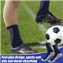 CZAYEFNH Chaussette Antidérapante Foot Homme, 4 Paires Respirant Epaisse Chaussette Grip Rugby Football Anti-Ampoules Socquettes