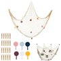 KUBDPQOR Filet de pêche décoratif – Rete da pesca decorativa parfait pour une décoration murale artistique - cadre photo mural i