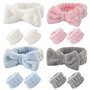Bandeau pour cheveux Duoleimi Skincare-Set de 3 bandeaux démaquillants et bracelets cosmétiques pour femmes bandeau pour maquill
