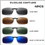 Mikqky 4 Pièces Clip Solaire pour Lunettes De Vue, Lunettes de Soleil, Lunettes Polarisant, 4 Couleurs, Hommes et Femmes