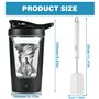 Shaker Électrique à Protéines 450 ml - Mixeur Automatique Rechargeable USB Sans BPA
