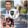 Pack de 4 chronomètres Sportifs numériques: chronomètre numérique avec sifflet en Acier Inoxydable,chronographe Portable avec Gr