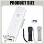 2x télécommande Wii : manette de jeu manette Wii télécommande sans fil connexion capteur de mouvement manette de jeu de remplace