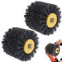 Lot de 2 brosses en nylon - Grain 120 - Brosse de polissage - Roue de tréfilage - Brosse pour rouleau abrasif