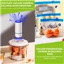 Machine à emballer sous vide avec 15 sacs sous vide, pour aliments secs et humides