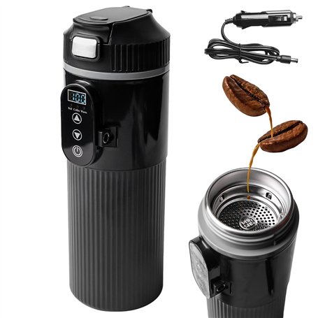 Bouilloire électrique voiture 12V / 24V 500ml bouilloire électrique avec écran LCD bouilloire de voyage avec allume-cigare 12Vol