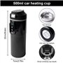 Bouilloire électrique voiture 12V / 24V 500ml bouilloire électrique avec écran LCD bouilloire de voyage avec allume-cigare 12Vol