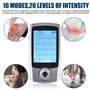 Appareil TENS - 16 modes - Électrodes de stimulation rechargeables contre la douleur - 16 programmes d'entraînement - 20 niveaux