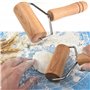 YUEMING Rouleau à Pâtisserie en Bois, Rolling Pin Rouleaux à Pâtisserie, Rouleaux à Pizza avec Manche Outils de Cuisson pour Piz
